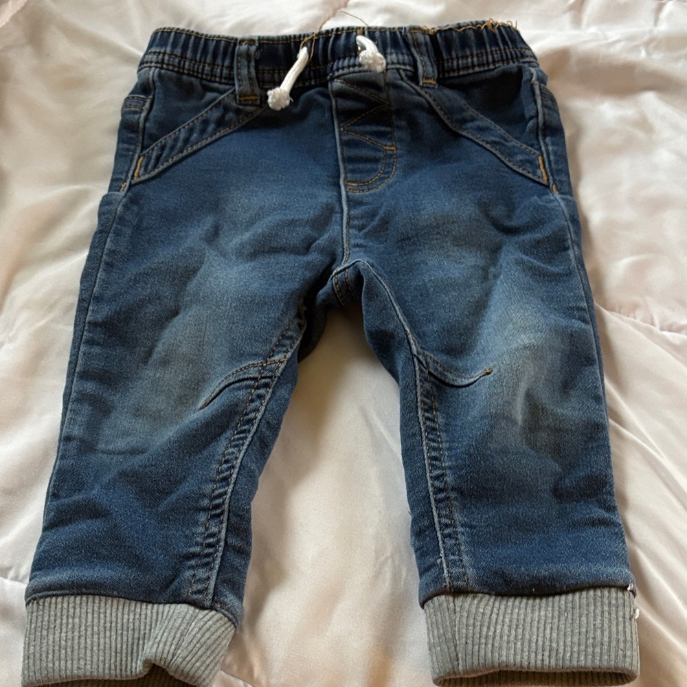 Cat & Jack Navy Blue Pull-On Jogger Jeans